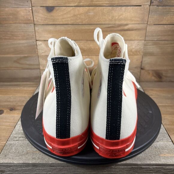 Converse Chuck Taylor All-Star 70 Hi CDG PLAY White Red Mens Sz 10 Womens Sz 12 - Picture 4 of 10